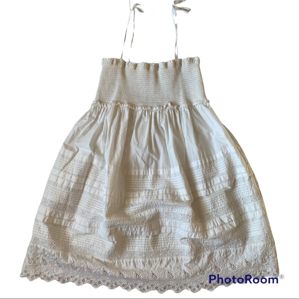 allsaints spitalfields white cotton eyelet sundress size 6